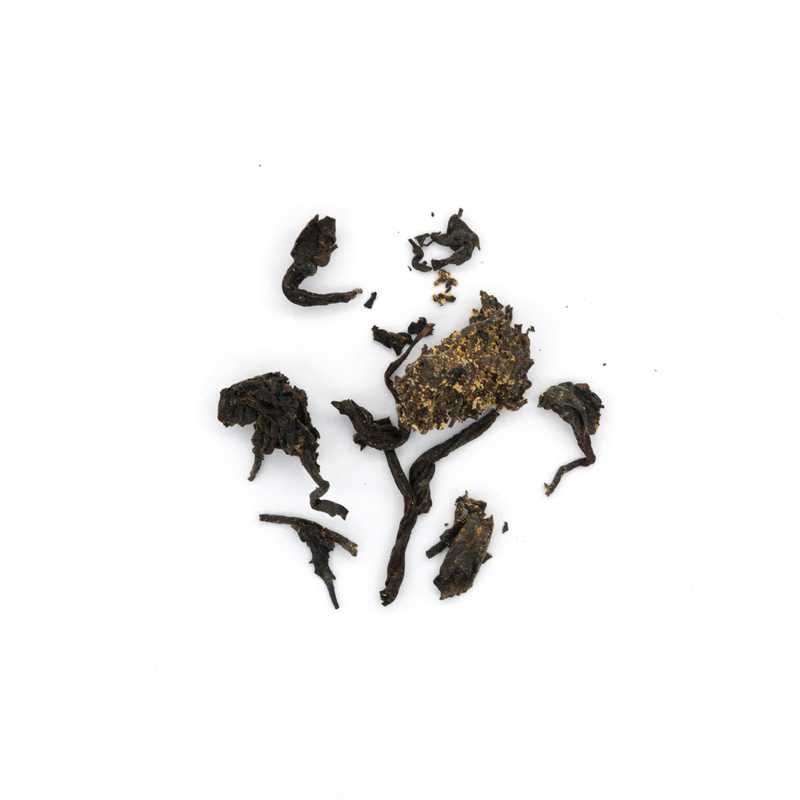 Flower Tea Brick (2019 Gold Medal) leaves